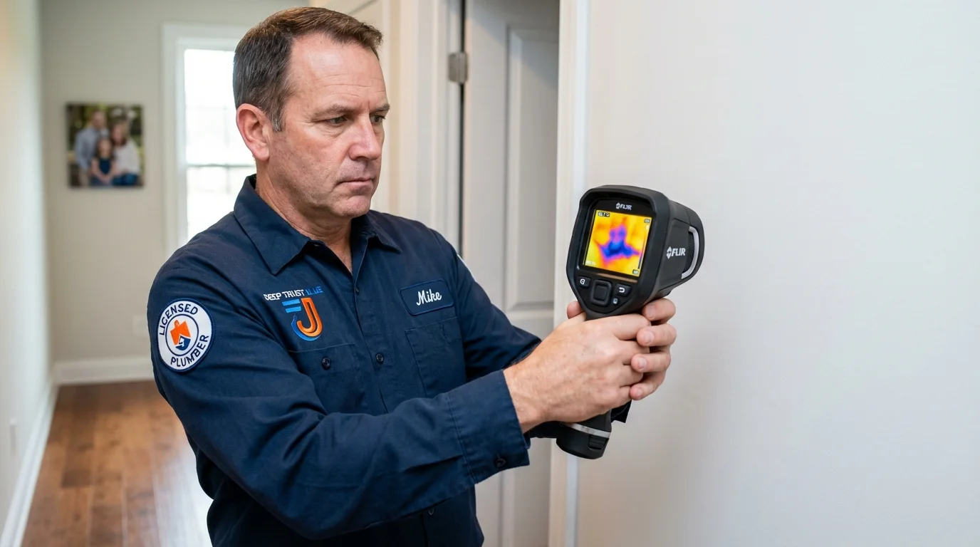 Thermal imaging leak detection by Johns Plumbing LLC in Allegan